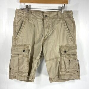 Levis Khaki Tan‎ Cotton Chino Cargo Shorts Mens 33